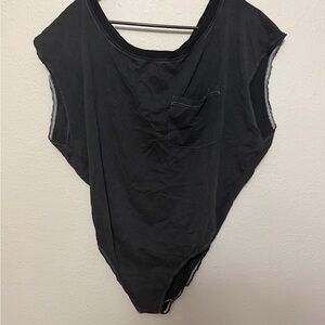 Free People Black bodysuit Top